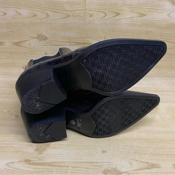 Sam Edelman Animal Print Ankle Boots Booties Pointed Toe Block Heel Sz 6 - Picture 15 of 15